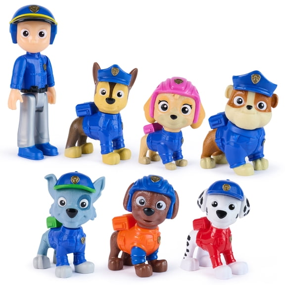 PAW Patrol Search & Rescue Team Pack with 7 Collectible Action Figures, Including Ryder & 6 PAW Patrol Pups, Kids Toys for Boys & Girls Ages 3 and Up