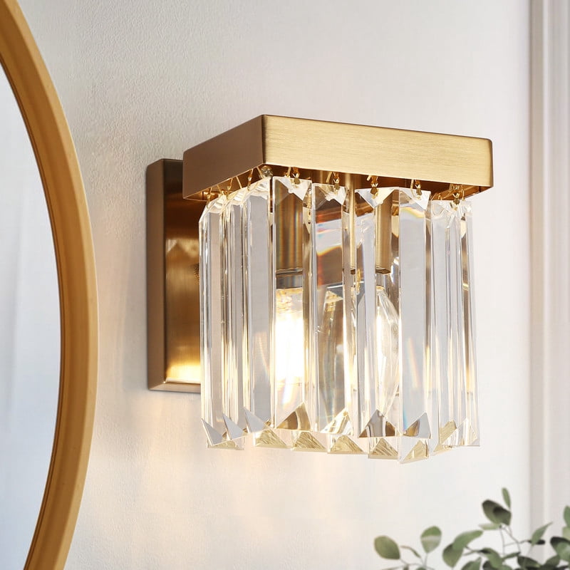 LNC Modern Gold Crystal Indoor Wall Light,suitable for bedroom,bathroom,living room,dining room