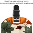 thumbnail image 4 of Square 2Pack PU Leather Maple Leaf Pumpkin Cruise Luggage Tag with Privacy Cover and Name ID Tag for Travel Handbags Backpacks Luggage Tags, 4 of 6