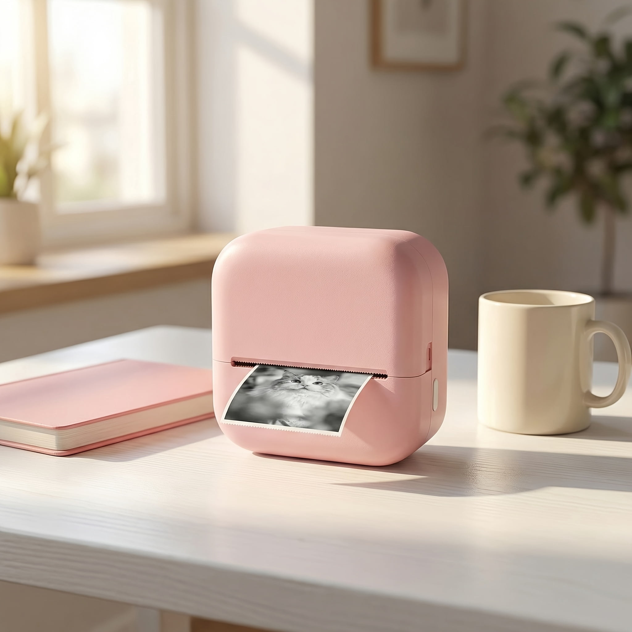 M02L Mini Thermal Printer: Wireless/USB Mobile Label Maker for Notes, Photos, Stickers, Journaling & DIY Crafts
