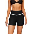 thumbnail image 3 of Alove Women Solid Swimming Trunks Swimming Shorts High Waisted Swim Shorts Tankini Bottoms, 3 of 7