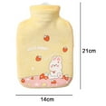 thumbnail image 2 of Bolsa de agua caliente cuadrada extraíble y lavable, linda bolsa de agua caliente de tela de peluche para niña, 2 of 5