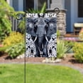 thumbnail image 5 of Elephant Aestheic Art Pattern Decorative Garden Flag for All Seasons, 12 x 18 Inch Small Vertical Double Sided Outside Decoration for Yard Farmhouse, 5 of 6