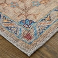 thumbnail image 3 of Feizy Rawlins Transitional Moroccan, Tan/Pink/Blue, 8'10" x 12' Area Rug Stain Fade Resistant Pet & Kid Friendly Bohemian & Eclectic Floral & Botanical Floor Rug for Living room Bedroom, 3 of 9