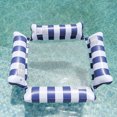 thumbnail image 2 of Ins Nuevo Transfronterizo Cama Flotante Inflable Hamaca A Rayas Drenaje Flotante Tumbona Inflable Flotante Stock Listo Al Por Mayor (4 Tubos Rayas Rectas Azul Oscuro), 2 of 6