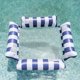 thumbnail image 1 of Colchón de aire inflable con rayas a prueba de fugas y hamaca de agua de PVC para piscina (azul oscuro), 1 of 5