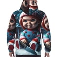 thumbnail image 6 of Lsque Chucky Pattern Casual Men's Hoodie,Hooded Sweatshirt with Kangaroo Pocket,Pullover Hoodie-3X-Large, 6 of 8