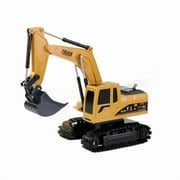 XIHAMA Remote Control Excavator Toy, RC Construction - Metal Shovel Digger Vehicles with Lights Sounds and 360° Rotation Digging Sand, Christmas Birthday Present for Aged 3 4 5 6-10 + Year Old