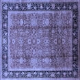 thumbnail image 1 of Ahgly Company Machine Washable Indoor Square Oriental Blue Industrial Area Rugs, 5' Square, 1 of 4