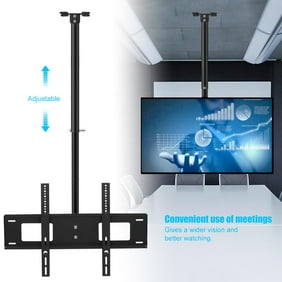 Ceiling Tv Mount 360 Degree Swivel Tv Wall Mount Support 175 Lbs Fits 22 To 65 Led Lcd Screen With Tv Mount Shelf Height Adjustable Pole