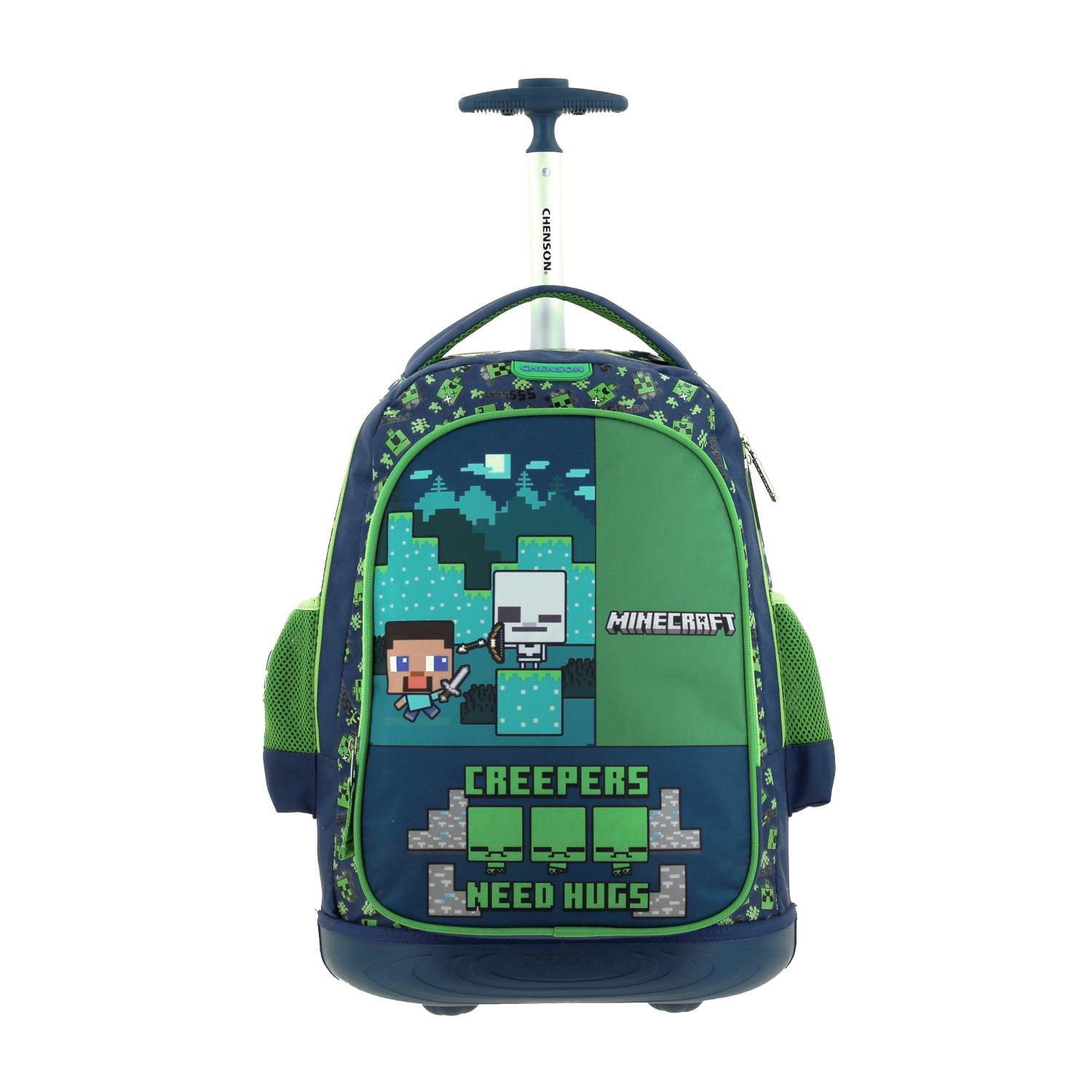 Mochila con Ruedas grande Chenson Minecraft Azul PERIOUS para nino de primaria
