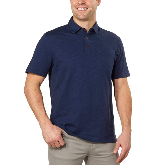 Izod Mens Polo Shirt, Short Sleeve, Navy Blue, XXL