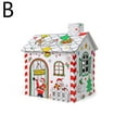 thumbnail image 3 of Festive Coloring House - DIY Cardboard Christmas Craft for Creative Decor, 3 of 8