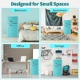 thumbnail image 2 of 2 Door Mini Fridge with Freezer,3.5Cu.ft Small Freezer,7 Adjustable Thermostat,Blue,New, 2 of 9