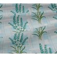 thumbnail image 4 of oneOone Cotton Jersey Baby Blue Fabric Leaves & Flowers Floral Sewing Craft Projects Fabric Prints By Yard 58 Inch Wide, 4 of 4