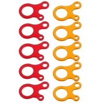 Hemoton 10pcs Aluminum Alloy Guyline Cord Adjuster Camping Rope Tensioner Tent Rope Adjuster For Tent Camping Hiking Outdoor Activity