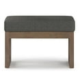 thumbnail image 3 of Milltown 27 inch Wide Solid Wood Contemporary Footstool Small Ottoman Bench in Ebony, 3 of 6