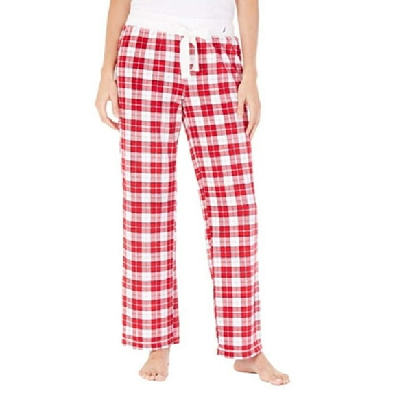 Nautica Women's Pajama Bottom Pant - Red Plaid (Medium)