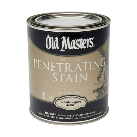 Old Masters 44304 Deep Red Rich Mahogany Penetrating Stain - 1 Quart