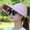 13# Pink, variant on Wide Brim Sun Hat Women UV Protection Beach Cap with Ponytail Hole, Foldable Summer Sun Visor for Outdoor Travel