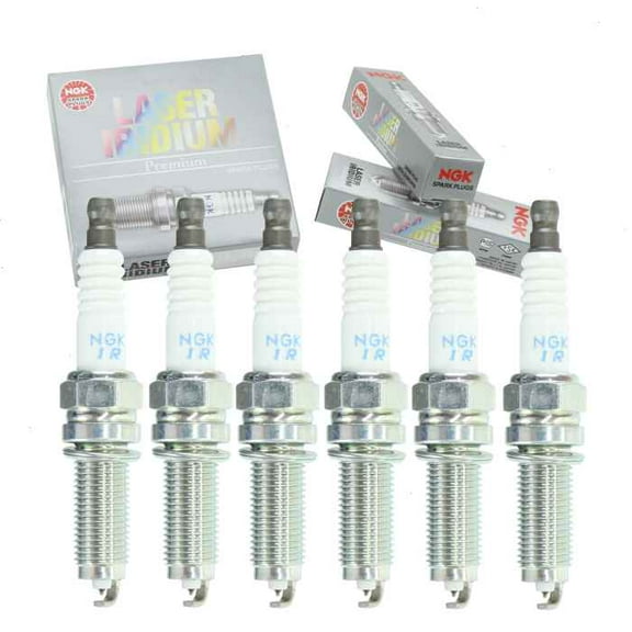 6 pc NGK Laser Iridium Spark Plugs compatible with Honda Crosstour 3.5L V6 2012-2015