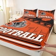 thumbnail image 3 of jejeloiu Football Game Queen Sheet Sets,Kids Ball Games Bed Set For Rugby Lover 4-Piece, 3 of 7