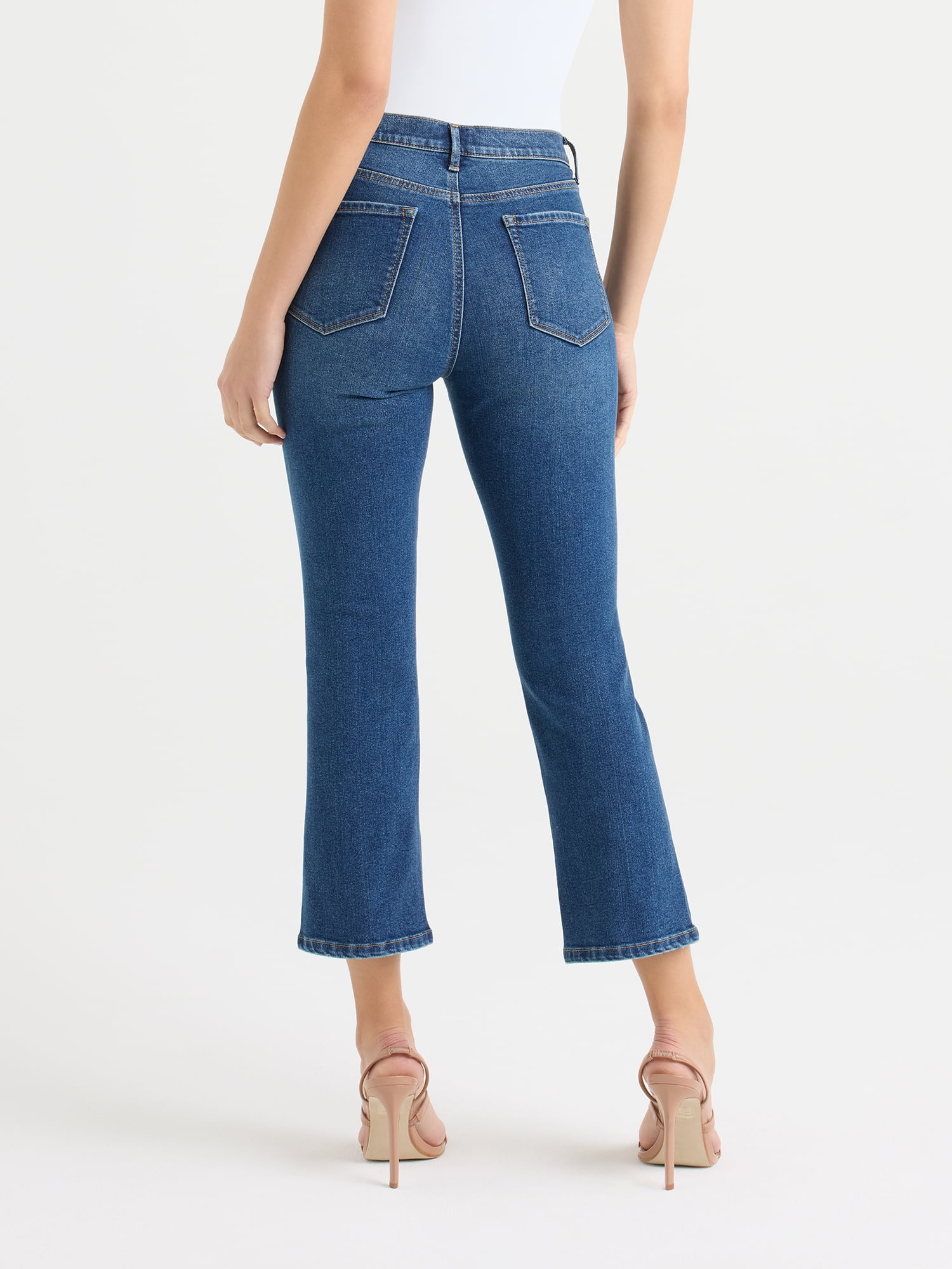 Sofia by Sofia Vergara Women's Mid Rise Crop Slim Leg Jeans, 26" Inseam, Sizes 0-20