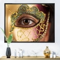thumbnail image 2 of Designart 'Girl With Venetian Mask' Modern Framed Canvas Wall Art Print, 2 of 5