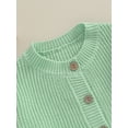 thumbnail image 6 of Wassery Baby Girls Knitted Cardigan Sweater 3M 6M 12M 18M Toddler Girls Long Sleeve Button Closure Knitted Tops Casual Warm Autumn Winter Clothes for Infant Girls, 6 of 8