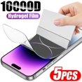 thumbnail image 1 of 5 uds película de hidrogel para iPhone 14 Pro Max 8 7 14 Plus Protector de pantalla de cubierta completa para iPhone 13 12 Mini 11 PRO X XS MAX no vidrio Dengxun unisex, 1 of 1