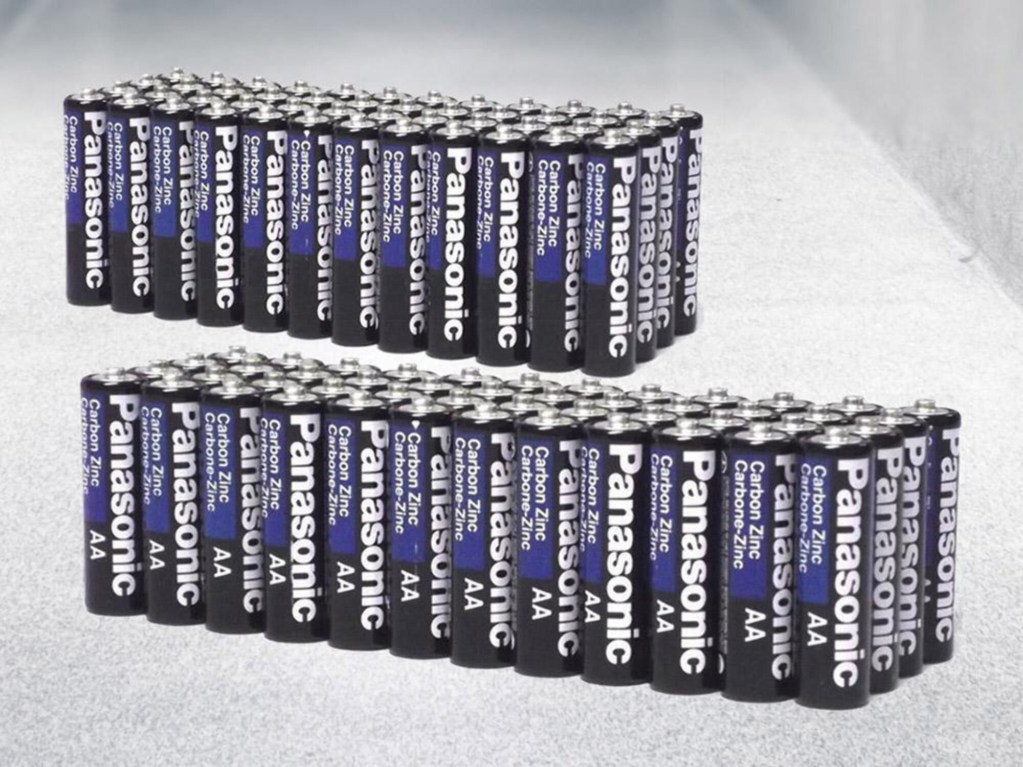 24 or 48 Pack: Panasonic AAA or AA Carbon Zinc Batteries
