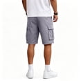 thumbnail image 6 of Mens Cargo Shorts Big and Tall Drawstring Elastic Waist Athletic Hiking Shorts Lightweight Bermuda Short with Pockets Gray XL, 6 of 9