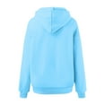 thumbnail image 5 of XIOANU Hoodies For Women Oversized Pocket Long Sleeve Hooded Sweatshirt Solid Color Drop Shoulder Baggy Pullover Hoodie, 5 of 5