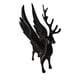 thumbnail image 5 of Escultura de ciervo alado, decoración navideña, estatua decorativa práctica navideña Negro, 5 of 9