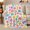 Watercolor Gems, variant on Whimsical Gummy Bear decorative motif Pattern, Playful Woodland Scene, Warm Flannel Blanket for Cabin and Lodge, Wildlife Lovers Valentine's Day Gift, Celestial Home Decor