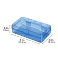 thumbnail image 6 of Plastic Pencil Case, Large Clear Pencil Boxes with Snap-tight Lid Stackable, Stylish Office Supplies Storage Organizer, Blue 8.1x4.8x2.3in, 6 of 6