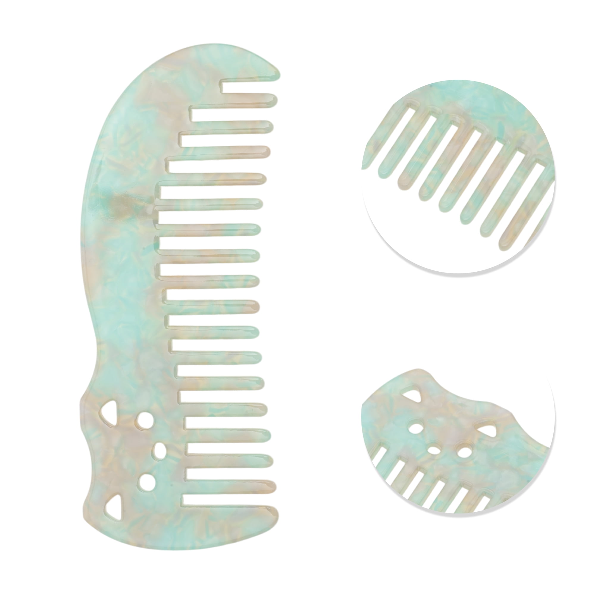 Unique Bargains 1 Pc Cute Cat Marble Hair Comb suitable for All Hair Types Styles Cyan