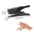 thumbnail image 6 of Plier Effortless Stapler & 1000 Rose Gold Staples, Handheld Stapler 45 Sheet Capacity Heavy Duty Manual Staplers for Office Accessories Supplies (Pink) - BLACK PLIER STAPLER, 6 of 7