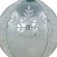thumbnail image 2 of Northlight Set of 2 Sky Blue Glittered and Beaded Snowflake Glass Christmas Ball Ornaments 4", 2 of 4