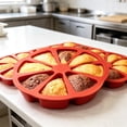 thumbnail image 4 of Scone Pan Silicone Baking Mold for Cake & Bread | Nonstick Triangular Cavity Pan for Cornbread Brownies Muffins | Flexible Ovenware for Home Kitchen Baking, 4 of 5