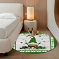 thumbnail image 5 of Area Rug 48in, Dwarf Irish St. Patrick's Day Green Shamrock Floor Carpet Living Room Rug, Gold Coin Vintage Wood Grain Non-Slip Welcome Mat Indoor Rugs for Bedroom Dining Room, 5 of 9