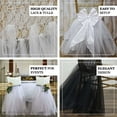 thumbnail image 3 of Efavormart Ivory Bridal Wedding Party Stretchy Spandex Fitted Tulle Tutu Chair Skirts Dinning Event Slipcover For Banquet Catering, 3 of 8