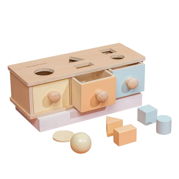Tiroir à Abattants en Bois Montessori Intelligence : Partenaire Naturel d'Éducation Précoce pour Enfants de 0 à 3 Ans