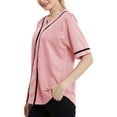 thumbnail image 2 of Ma Croix Women's Baseball Button Down Hip Hop Jersey, 2 of 6