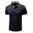 thumbnail image 7 of NIEWTR Men's Casual Polo Shirts Classic Button Basic Short Sleeve Shirt Solid Color Tees Stylish Tops(Black,XXL), 7 of 7
