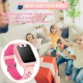 thumbnail image 3 of OUSITAI Kids Smartwatch, Kids GPS Tracker Watch Smart Watch Phone for Kids SOS Camera Game Compatible with 2G T-Mobile (Pink), 3 of 5