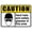 Warning Sign 3, variant on Caution Sign Hard Hats and Safety Glasses in This Area Aluminum Tin Sign 8"x12" - For Home Coffee Bar Wall Decor
