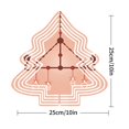 thumbnail image 3 of Metal Hanging Christmas Tree-Shaped Wind Decorations - Unique Triangular Design with Bulb - Like Nodes for Garden & Yard Spinners, 3 of 7