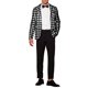 thumbnail image 2 of BLAZERS DE PUNTOS POLKA CHIC INSPIRADOS PARA HOMBRES, CHAQUETA DE TRAJE DE UN BOTÓN CON SOLAPA DE MUESCA, ABRIGOS DEPORTIVOS S NEGRO, 2 of 6