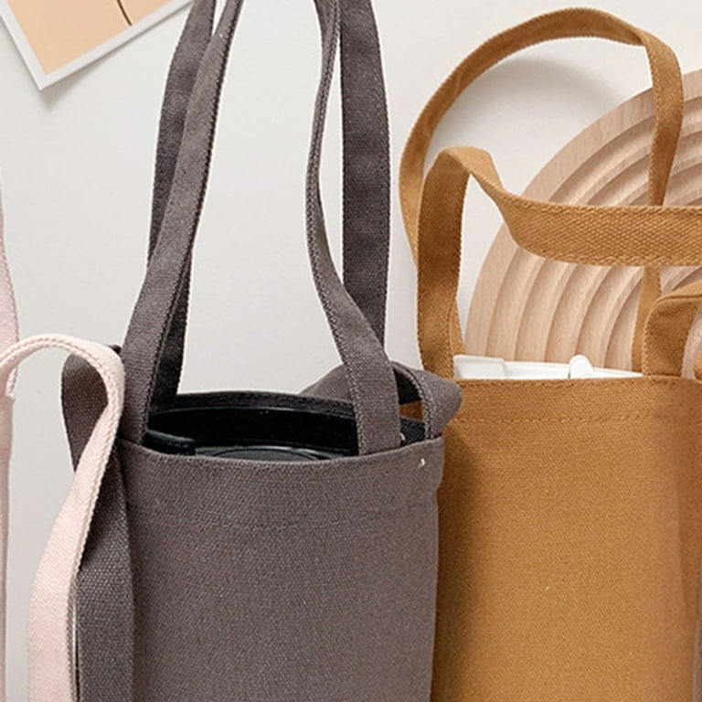 D-GROEE Canvas Water Bottle Carrier Bag with Shoulder Strap for Insulated  Water Bottle Cover for Stainless Steel/Glass/Plastic Bottles - Walmart.com